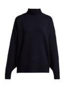 Matchesfashion.com The Row - Pheliana Roll Neck Cashmere Sweater - Womens - Navy