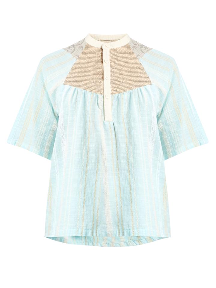 Ace & Jig Bronte Striped Woven-cotton Top
