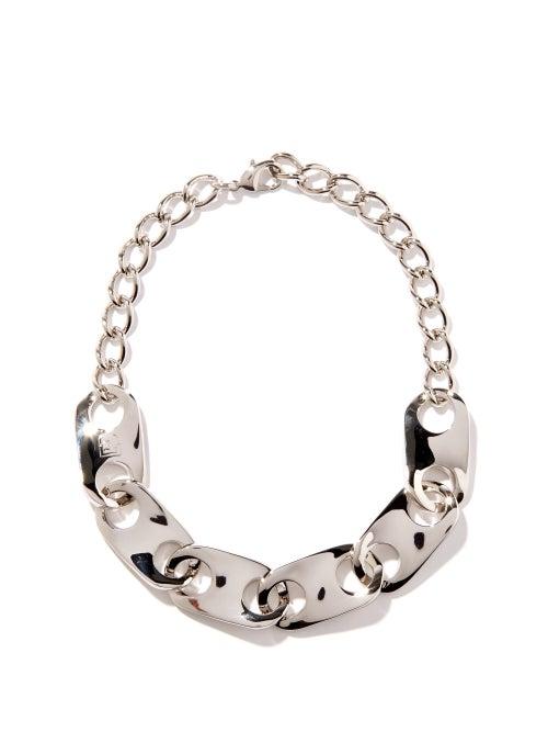Paco Rabanne - Wave Chain Necklace - Womens - Silver