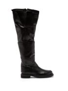 Matchesfashion.com Ann Demeulemeester - Leather Over-the-knee Boots - Womens - Black