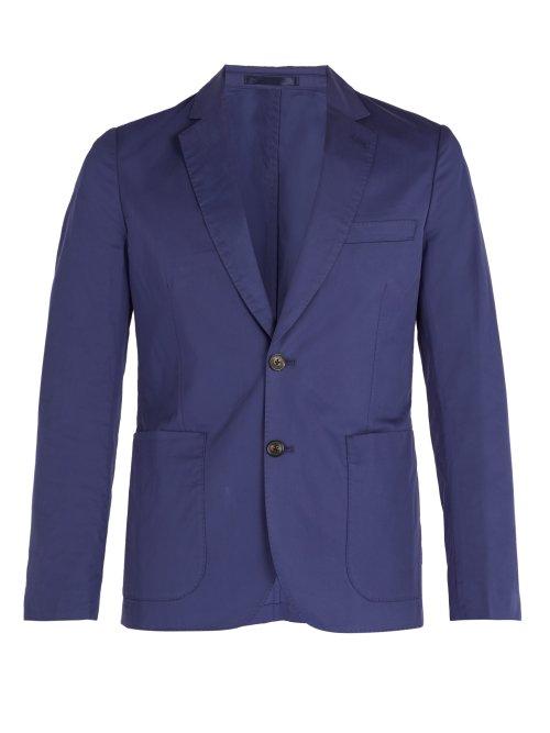 Matchesfashion.com Paul Smith - Single Breasted Cotton Blazer - Mens - Navy