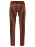 Matchesfashion.com Wales Bonner - Kingston Elasticated-waist Striped Wool Trousers - Mens - Brown
