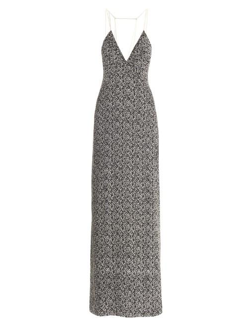 Galvan Open-back Embroidered Chiffon Gown