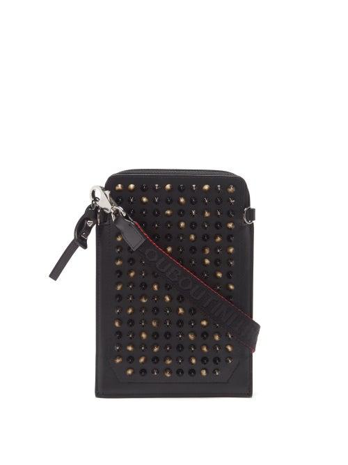 Christian Louboutin - Loubilab Spiked Leather Cross-body Bag - Mens - Black