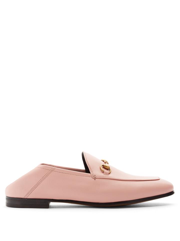 Gucci Brixton Collapsible-heel Leather Loafers