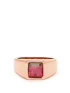Matchesfashion.com Jacquie Aiche - 14kt Gold & Tourmalime Ring - Womens - Pink