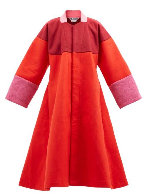 Comme Des Garons Comme Des Garons - Patchwork Felt Coat - Womens - Red Multi