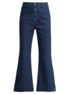 Matchesfashion.com Staud - Helena Flared Jeans - Womens - Dark Blue