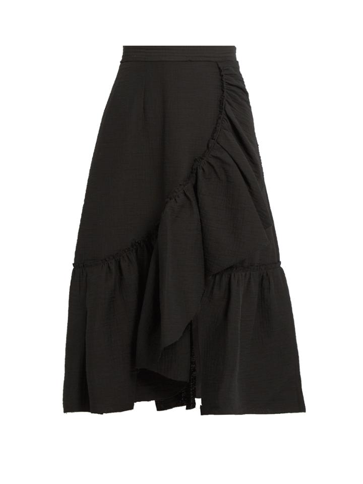 Rachel Comey Bonnie Ruffled Cotton-blend Skirt