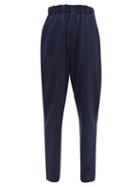 Matchesfashion.com Marni - Tropical High Rise Relaxed Wool Trousers - Womens - Navy