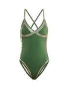 Norma Kamali Mio Studded Swimsuit