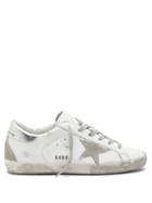Matchesfashion.com Golden Goose - Superstar Leather Trainers - Womens - White Silver