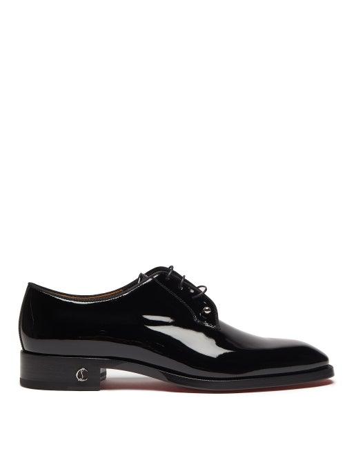 Mens Shoes Christian Louboutin - Chambeliss Patent-leather Derby Shoes - Mens - Black