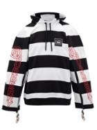 Matchesfashion.com Burberry - Striped Puff-sleeve Hooded Sweatshirt - Mens - Black