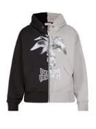 Matchesfashion.com Palm Angels - Logo Print Zip Through Jersey Track Jacket - Mens - Black
