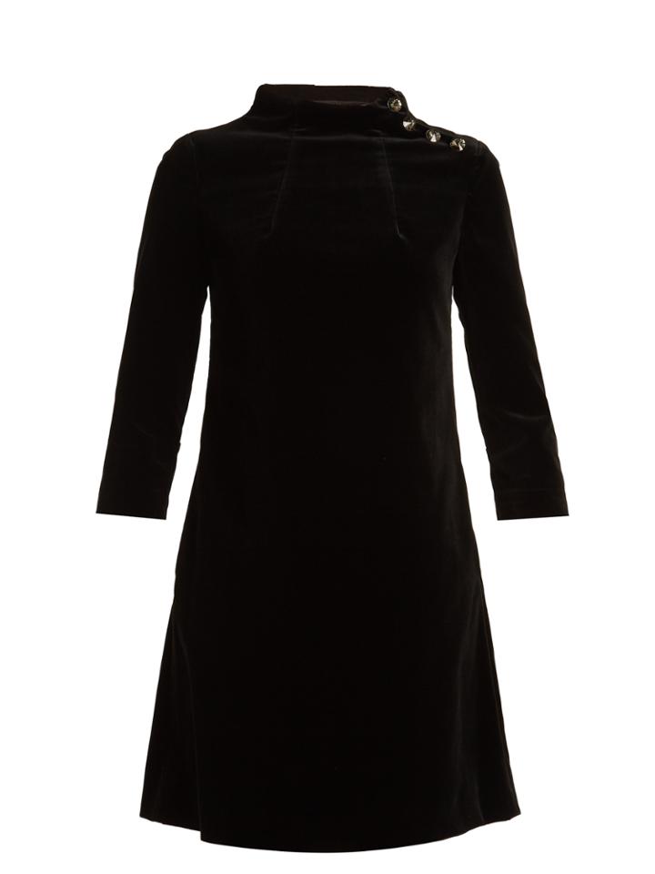 Goat Crystal-embellished Velvet Dress