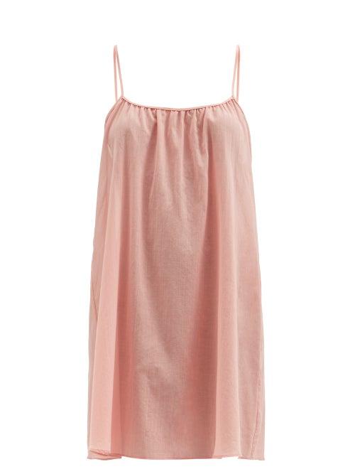Loup Charmant - Racerback Organic-cotton Slip Dress - Womens - Pink