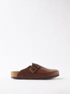 Birkenstock - Boston Buckled Leather Backless Loafers - Mens - Brown