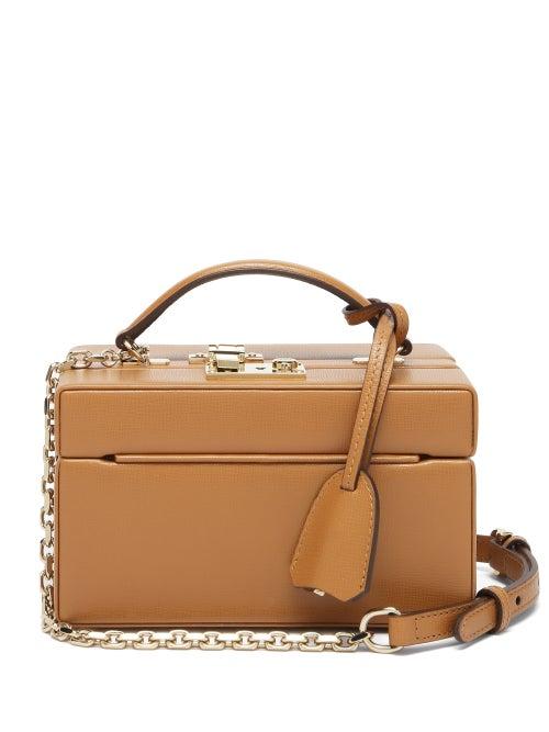 Matchesfashion.com Mark Cross - 1845 Mini Saffiano-leather Box Bag - Womens - Tan