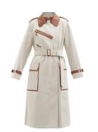 Ladies Rtw Burberry - Dockray Cotton-canvas And Leather Trench Coat - Womens - Light Beige