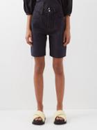 Frame - High-rise Denim Shorts - Womens - Black