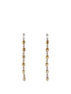 Matchesfashion.com Marie Mas - Swinging Line 18kt White Gold Drop Earrings - Womens - Yellow