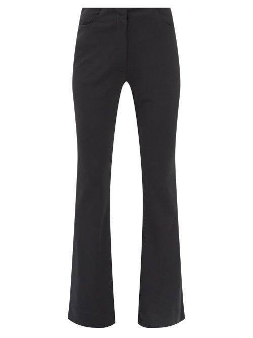 Acne Studios - Flared Crepe Trousers - Womens - Black