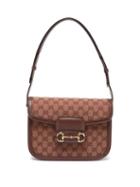 Gucci - Horsebit 1955 Gg-supreme Canvas And Leather Bag - Womens - Red Multi
