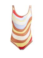 Matchesfashion.com Solid & Striped - The Anne Marie Wave Print Swimsuit - Womens - Multi Stripe