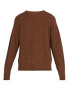 Matchesfashion.com Lemaire - Crew Neck Ribbed Wool Blend Sweater - Mens - Brown