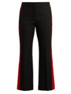 Alexander Mcqueen Kickback Wool-blend Cropped Trousers