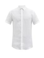 Matchesfashion.com Giorgio Armani - Linen Shirt - Mens - White