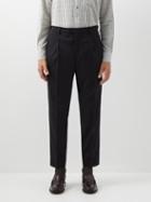 Barena Venezia - Masco Single-pleat Virgin-wool-blend Trousers - Mens - Black