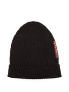 Matchesfashion.com Prada - Rib Knit Wool Hat - Mens - Black