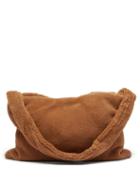 Kassl Editions - Square Small Faux-shearling Shoulder Bag - Womens - Brown