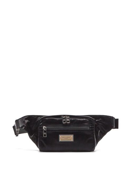 Matchesfashion.com Dolce & Gabbana - Logo-plaque Rubber Belt Bag - Mens - Black