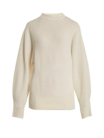 Matchesfashion.com The Row - Nyx Ribbed Knit Cashmere Sweater - Womens - Ivory