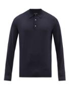 Ermenegildo Zegna - Cashmere-blend Polo Sweater - Mens - Navy