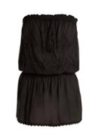 Matchesfashion.com Melissa Odabash - Fruley Embroidered Strapless Dress - Womens - Black