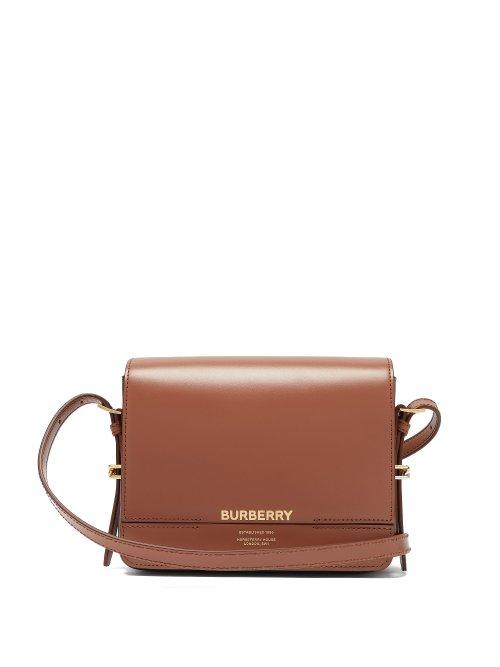 Matchesfashion.com Burberry - Grace Leather Cross Body Bag - Womens - Black Tan