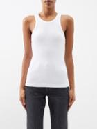 Agolde - Bailey Ribbed Tank Top - Womens - White