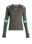 Matchesfashion.com Isabel Marant Toile - Hayward Striped Knit Sweater - Womens - Grey Multi