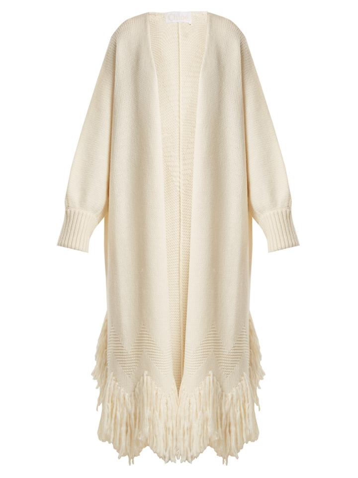 Chloé Shaggy-fringed Wool Cardigan