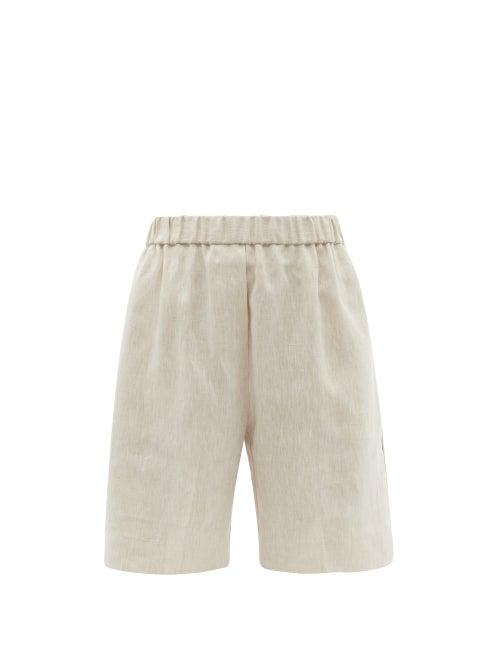 Matchesfashion.com Albus Lumen - Mare Linen Shorts - Womens - Ivory