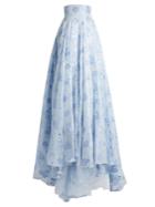 Luisa Beccaria Floral Fil Coup Organza Skirt
