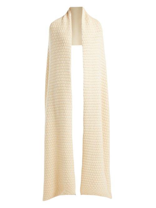 Matchesfashion.com Raey - Bubble Knit Cashmere Scarf - Womens - Ivory