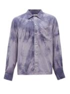 Matchesfashion.com Saturdays Nyc - Christopher Tie-dye Mineral-washed Tencel Shirt - Mens - Grey