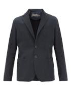 Matchesfashion.com Herno - Single-breasted Bonded-jersey Blazer - Mens - Navy