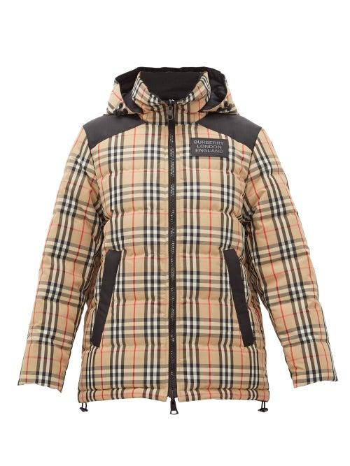 Matchesfashion.com Burberry - Newbattle Reversible Vintage Check Jacket - Womens - Beige Multi