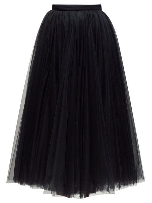 Matchesfashion.com Dolce & Gabbana - A Line Layered Tulle Skirt - Womens - Black